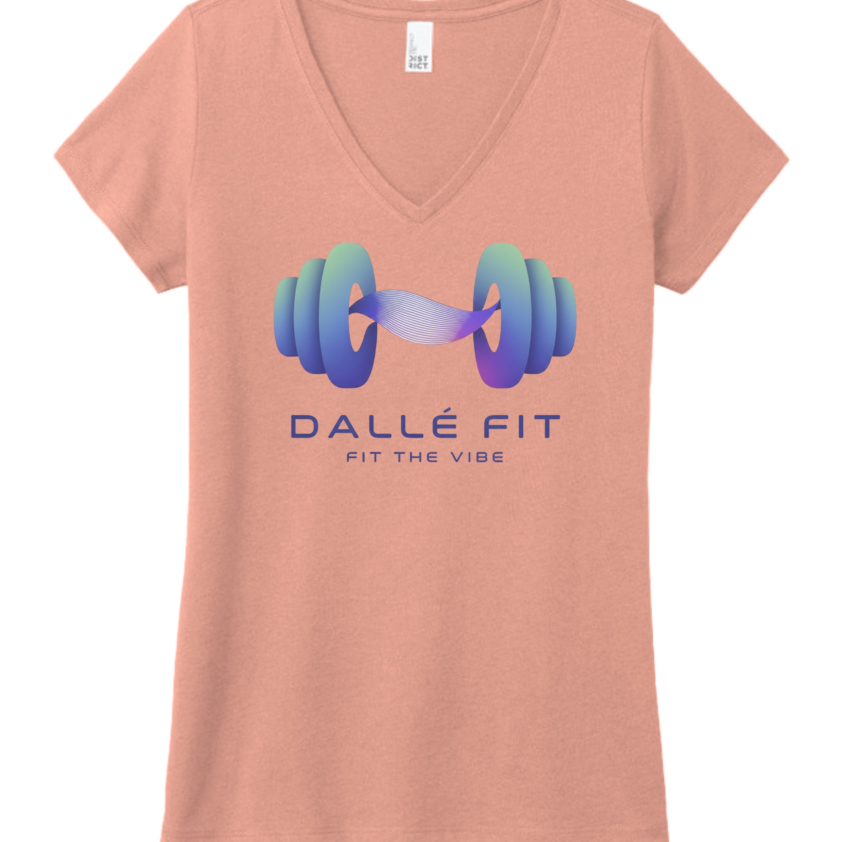 Heathered Dusty Peach - DM1350L - FRONT